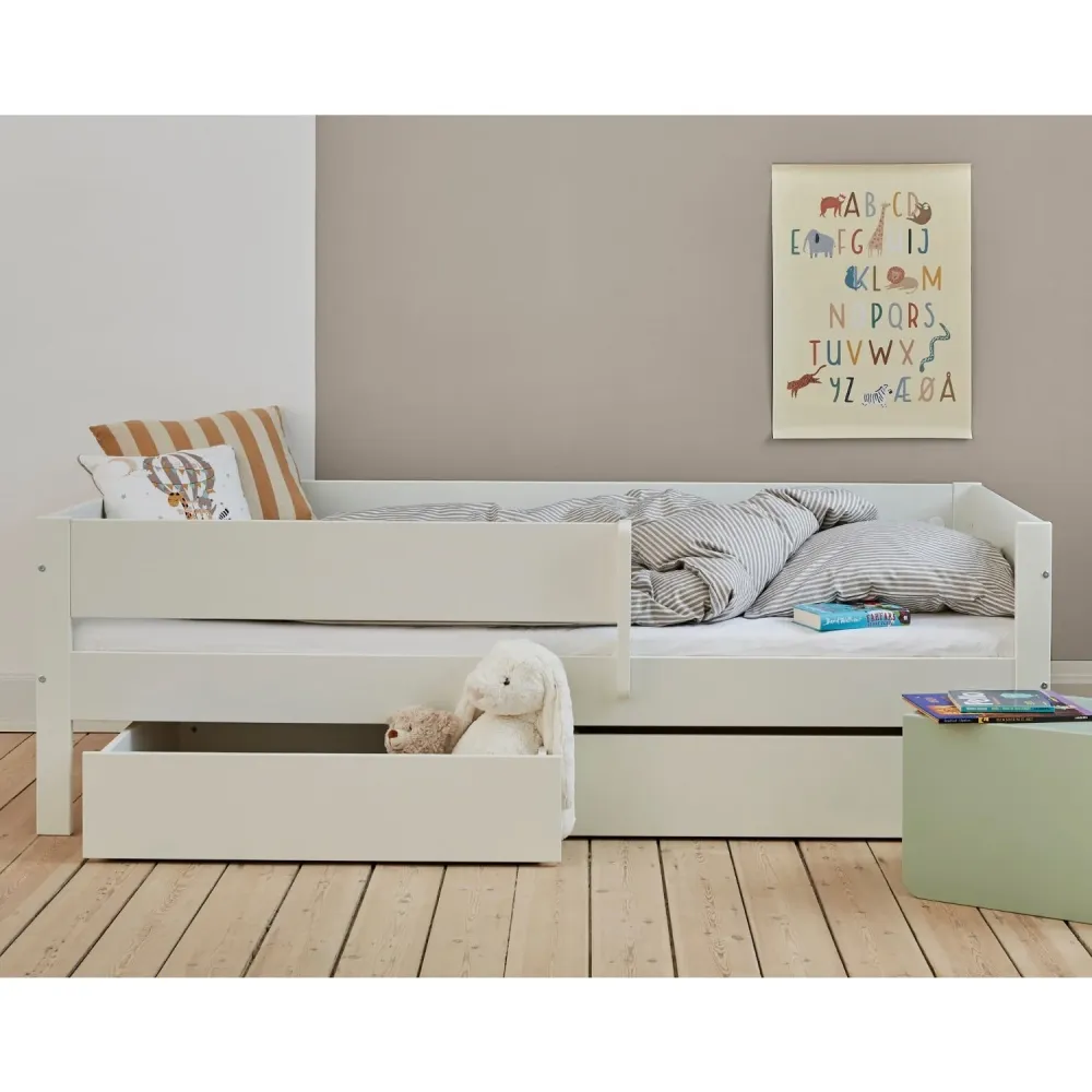 Manis-h White Huxie Juniorsäng Med Sengehest - 160Cm