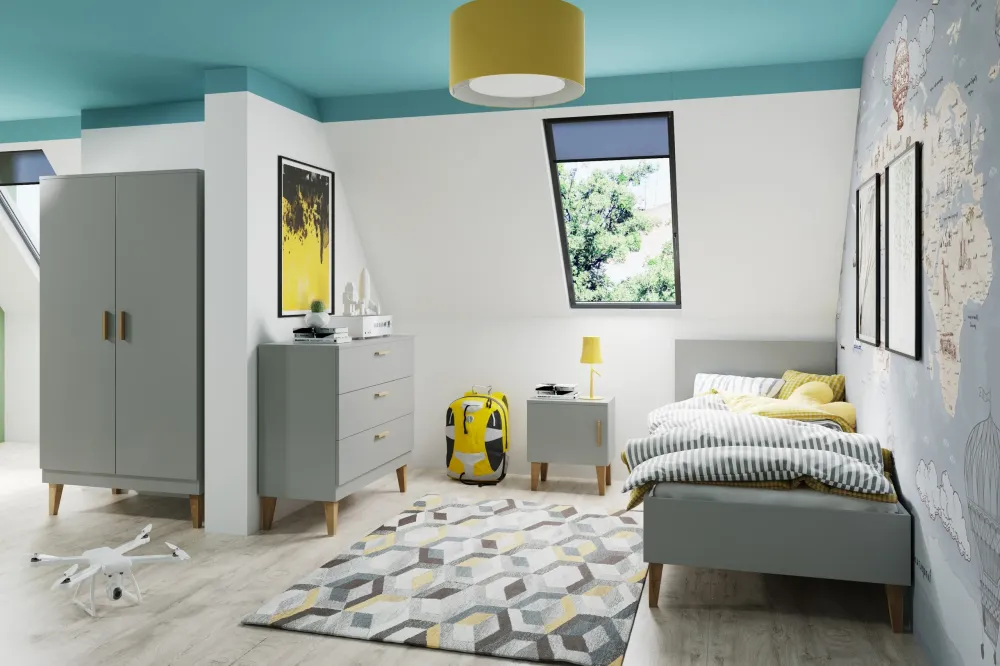 Bedside Table Kubi - Grey All Seasons