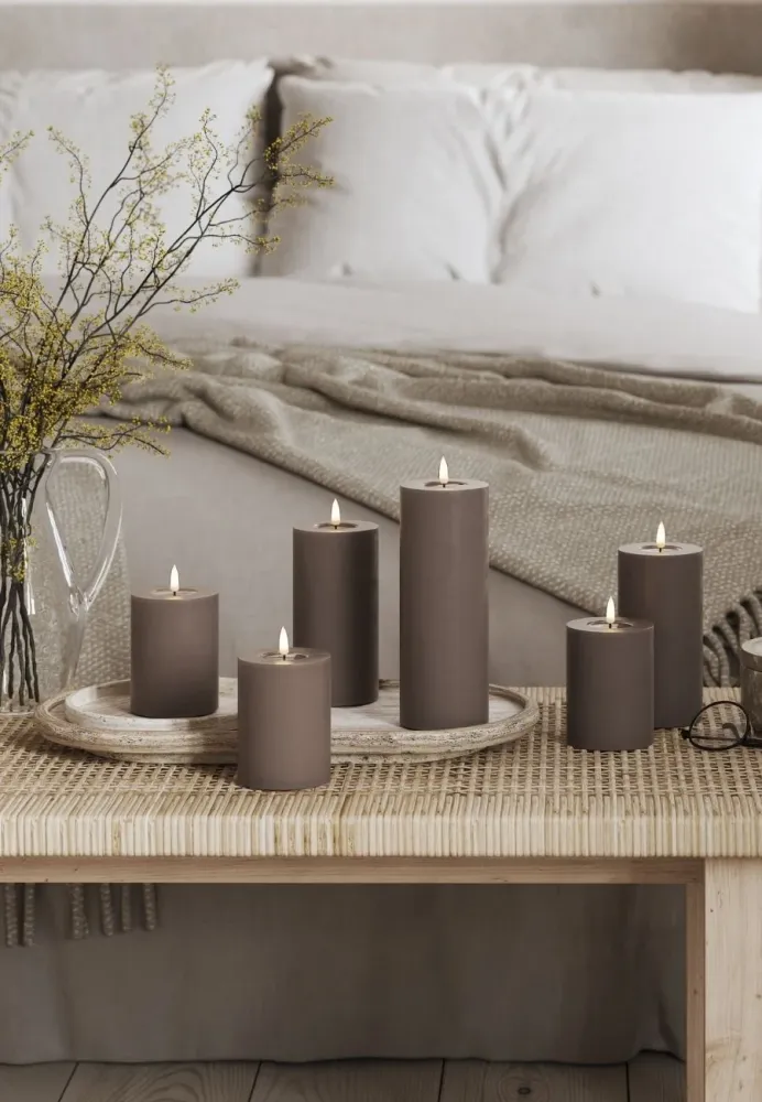 LED Blockljus Mocca 7,5x20 cm