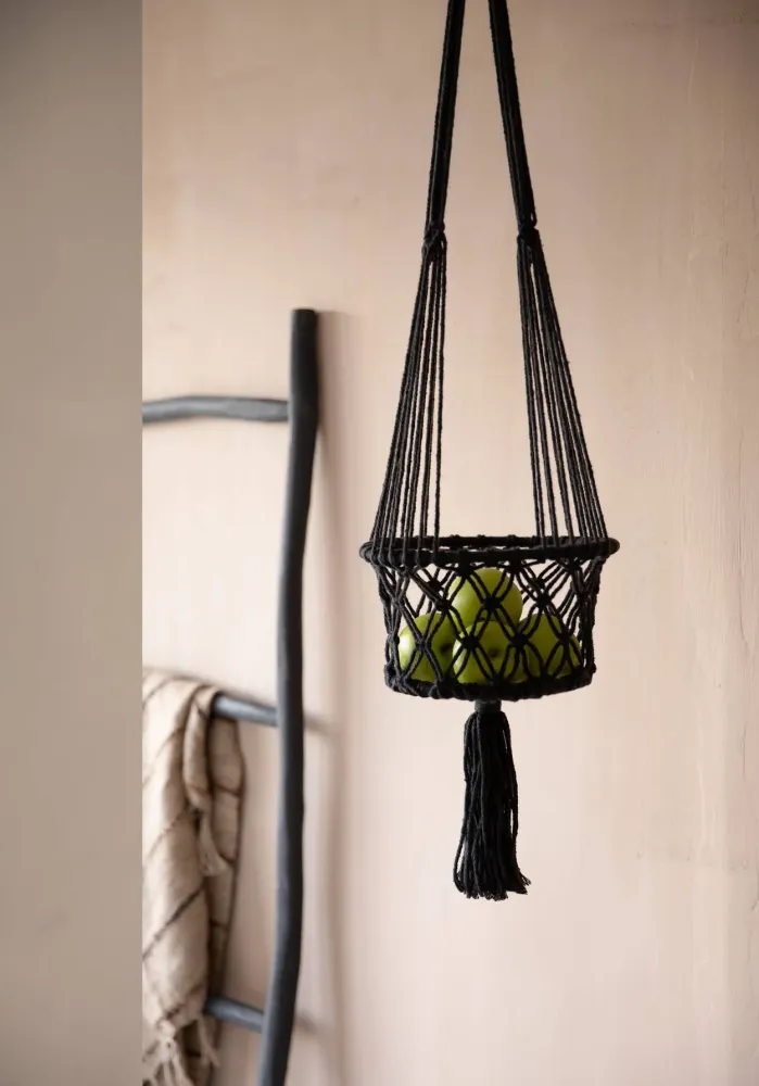 Macrame Växthållare - Midnight - M