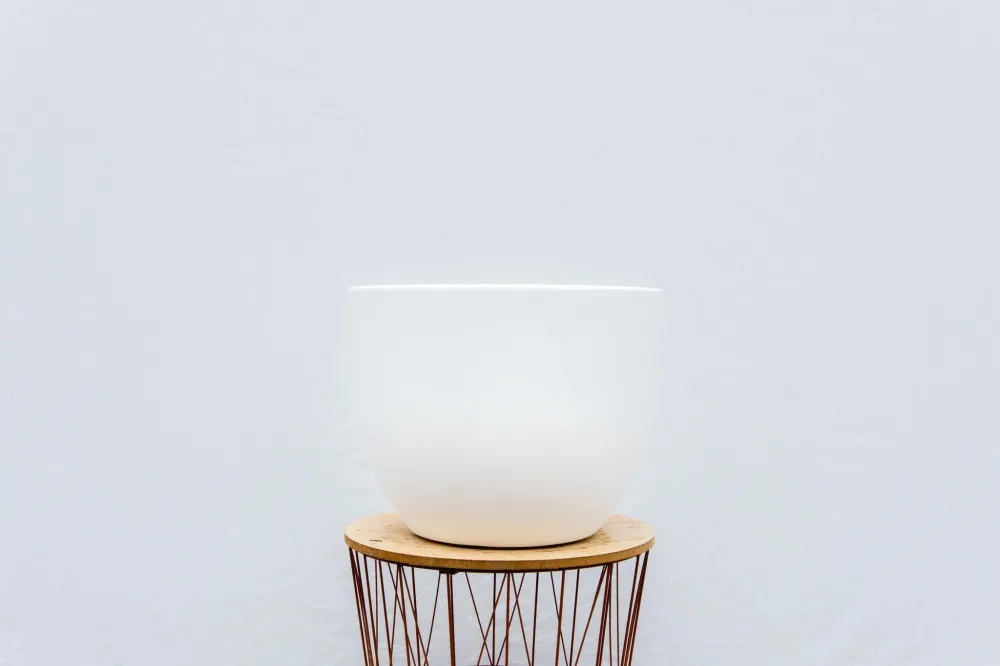 Vit Eggy kruka 80 cm