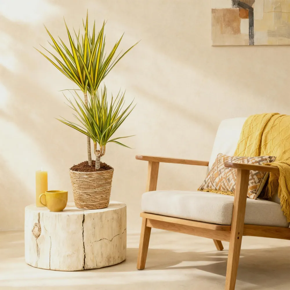 Dracaena Sunray och korg