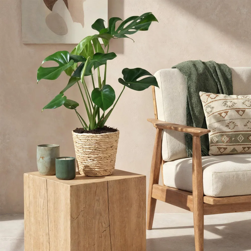 Monstera Deliciosa och korg