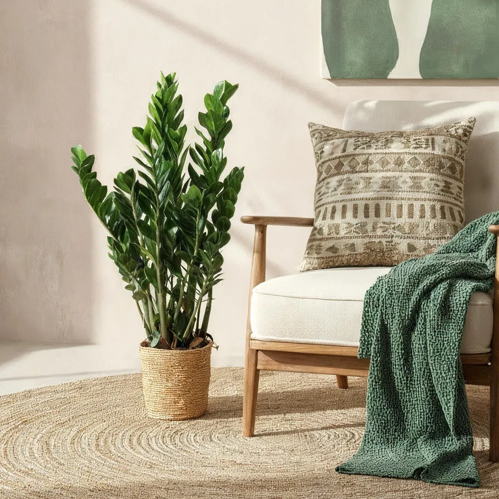 Zamioculcas ZZ med korg